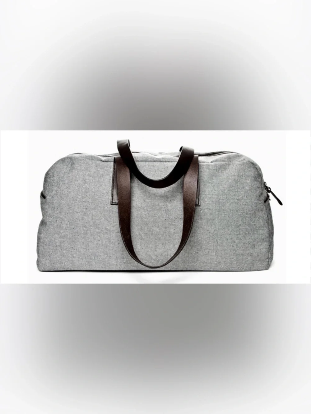 Everlane Weekender Duffel Bag – Grey Canvas & Leather